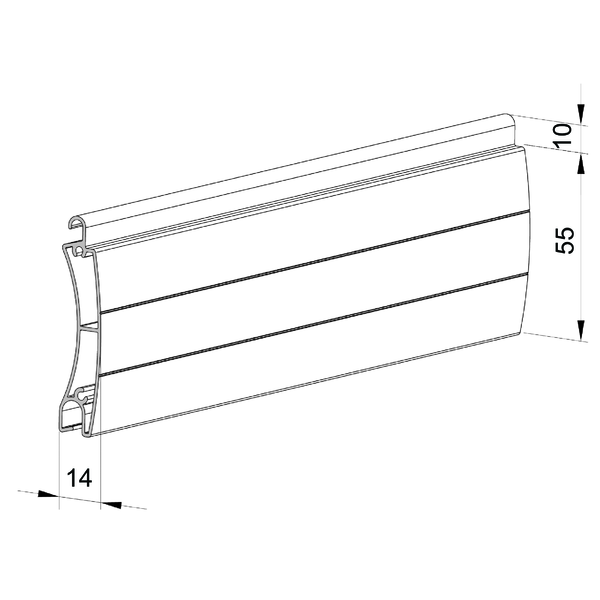 Lame de volet en aluminium extrudé  